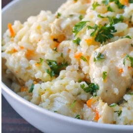 Instant Pot Creamy Cheesy Parmesan Chicken & Rice