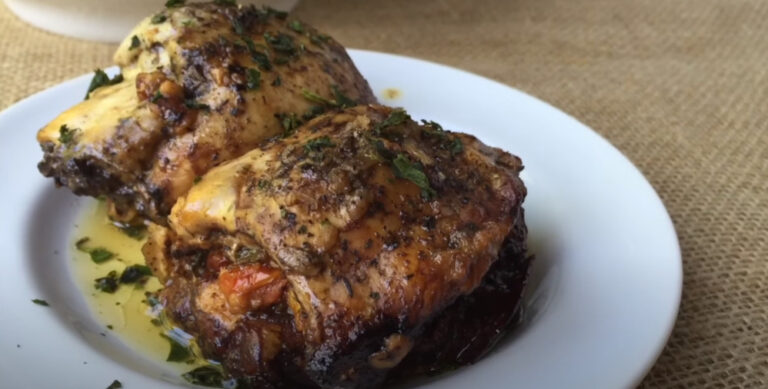 Slow Cooker Balsamic Caprese Stuffed Chicken Thighs