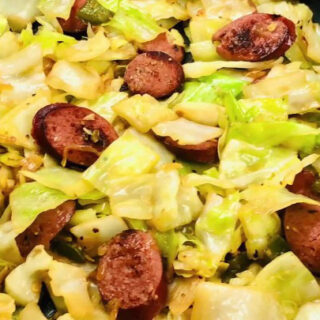 Keto Fried Sausage & Cabbage