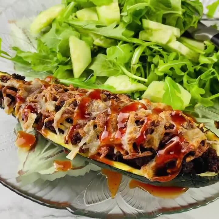 Keto Zucchini Boats in Air Fryer