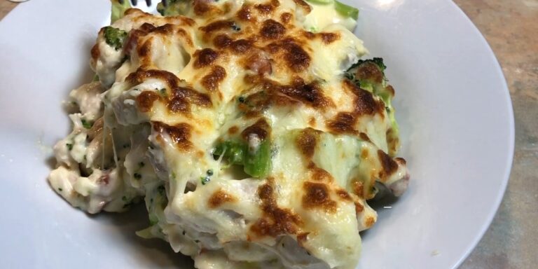 keto chicken alfredo casserole