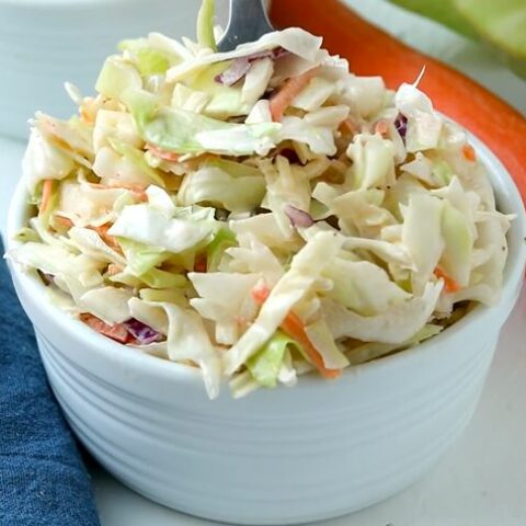 Keto Coleslaw with dressing