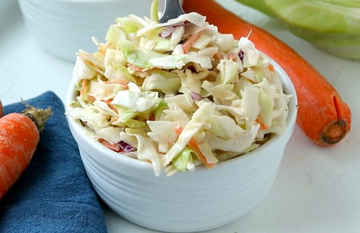 Keto Coleslaw with dressing